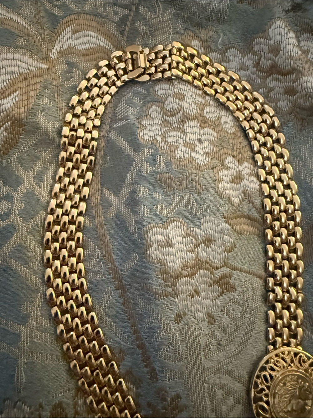 Vintage/Antique Coin Medallion Link Choker Necklace - Women Jewelry - Picture 5 of 12